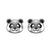 Pair of Pandas Kids Studs Earrings - Praavy
