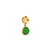 The Green Stone Charm In Gold - Praavy